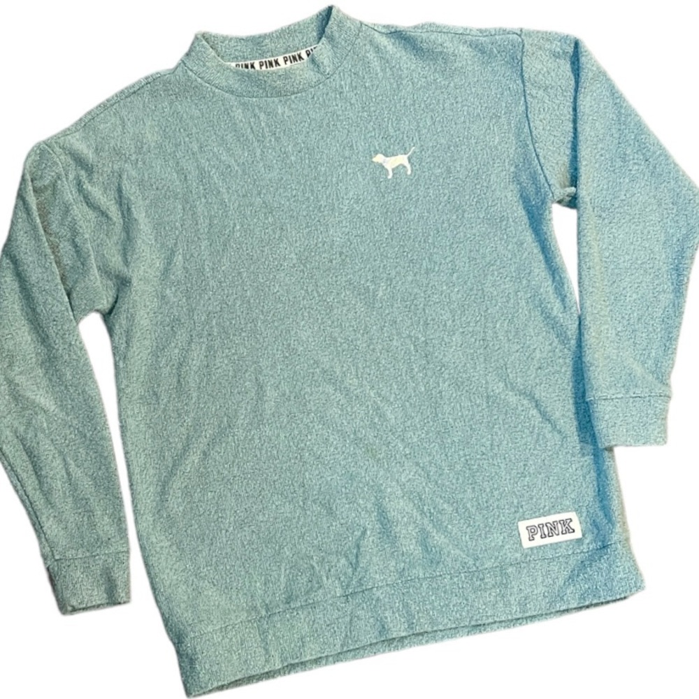 PINK | Terry Cloth Mock Neck